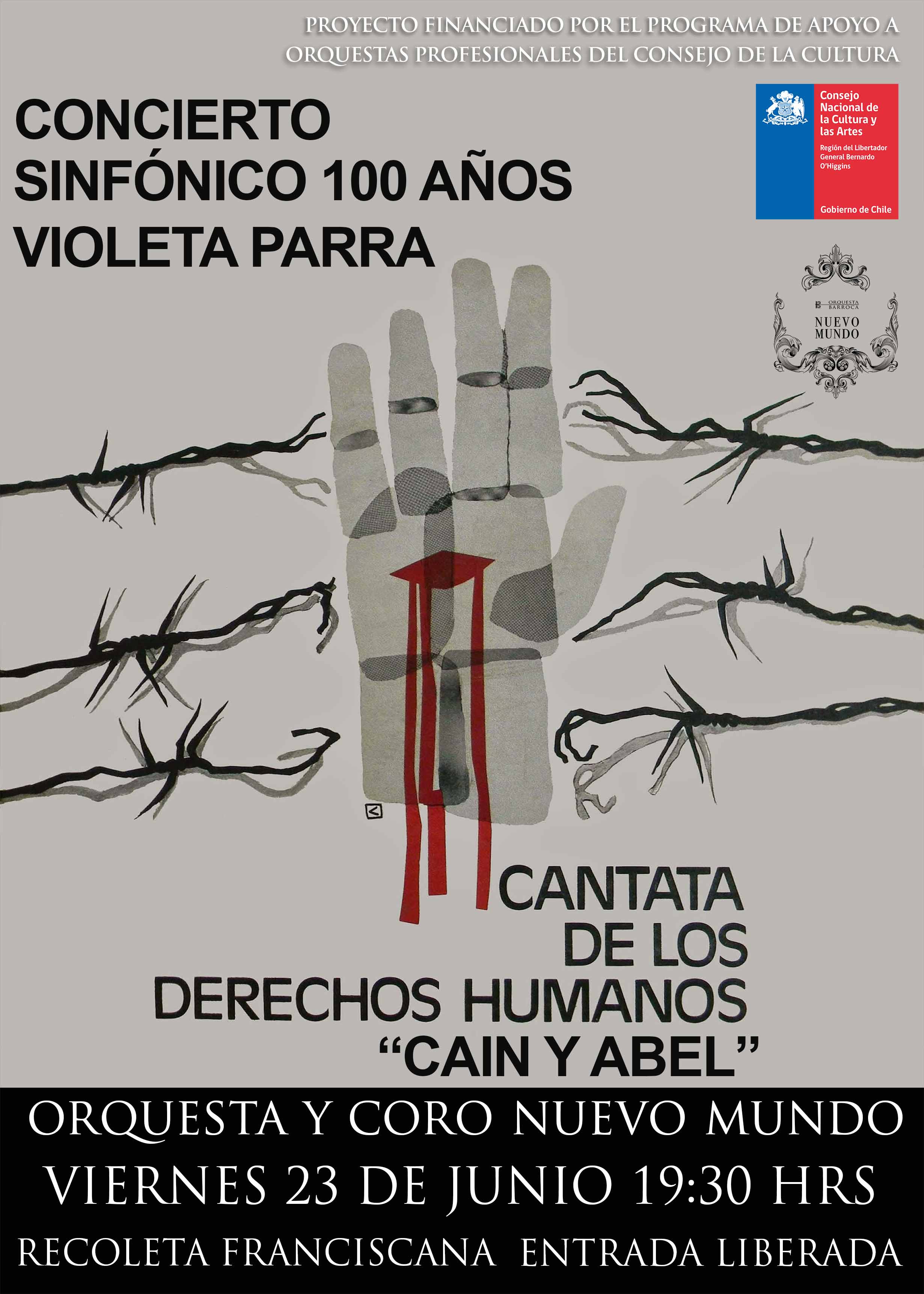 HOMENAJE A VIOLETA PARRA Y CANTATA DE LOS DERECHOS HUMANOS @ IGLESIA RECOLETA FRANCISCANA
